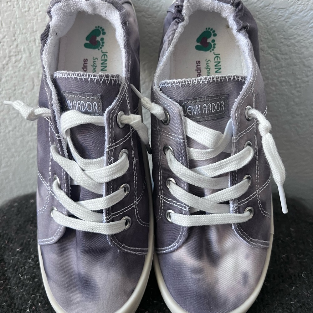 JENN ARDOR Women's Comfort Sneakers Gray Tie Dye Lightweight Cushioned CL1808012